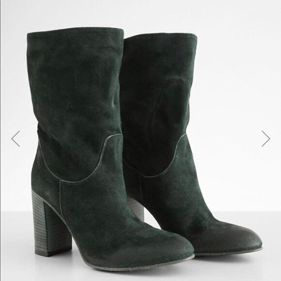 Free People FP New Dakota Leather Suede Slouchy Boot Boots Booties Heels 41 - Picture 5 of 16